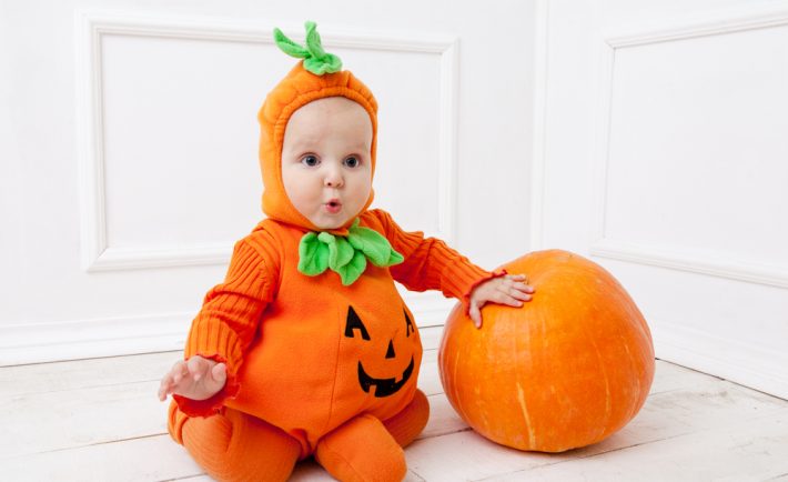 schattige halloween outfit voor baby's