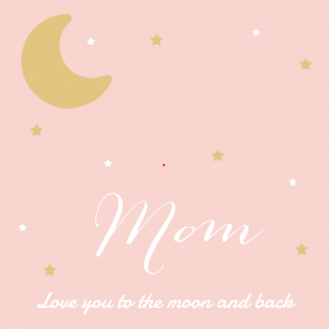kaartje moederdag love you to the moon