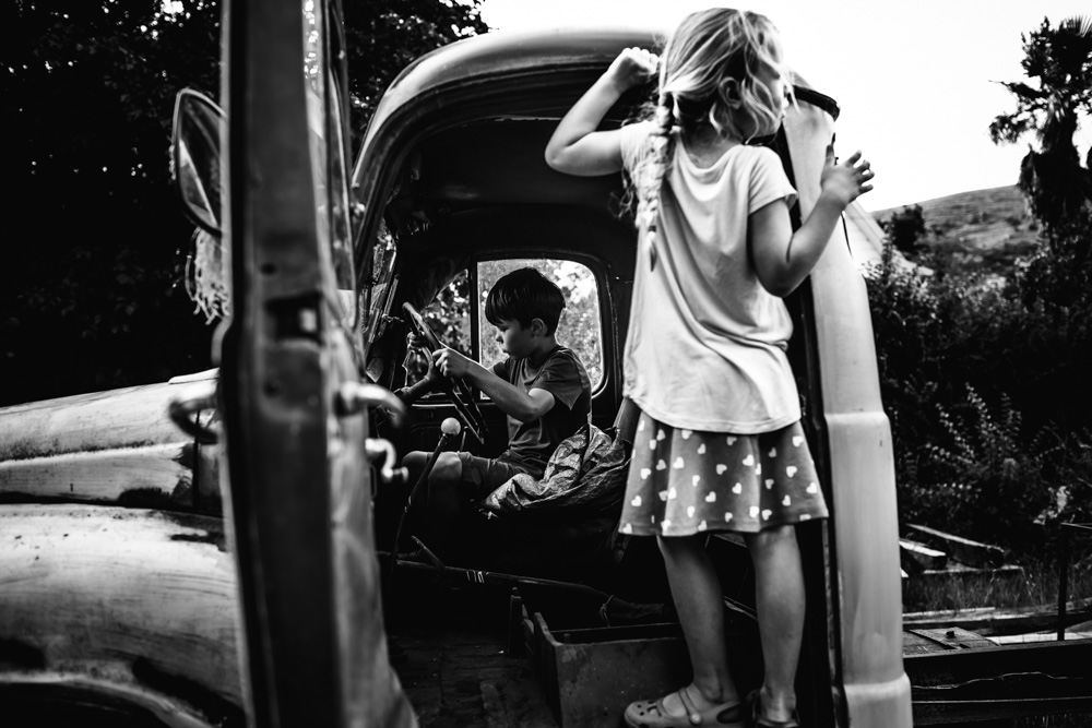 oude auto kinderen spelen