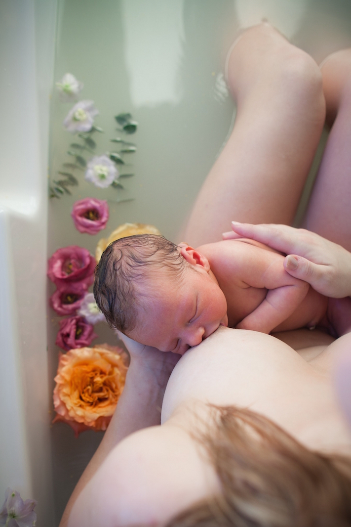 borstvoeding geven in bad